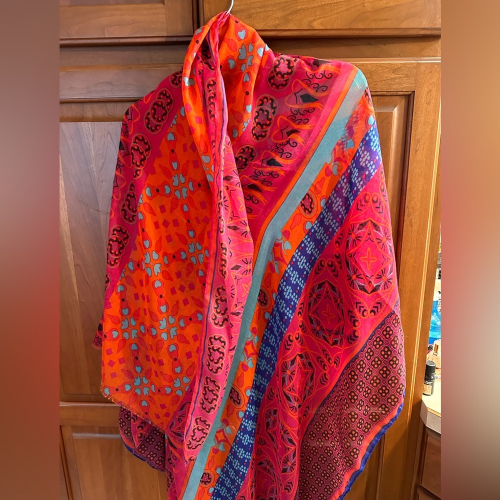 Scarf shawl wrap multi color large size